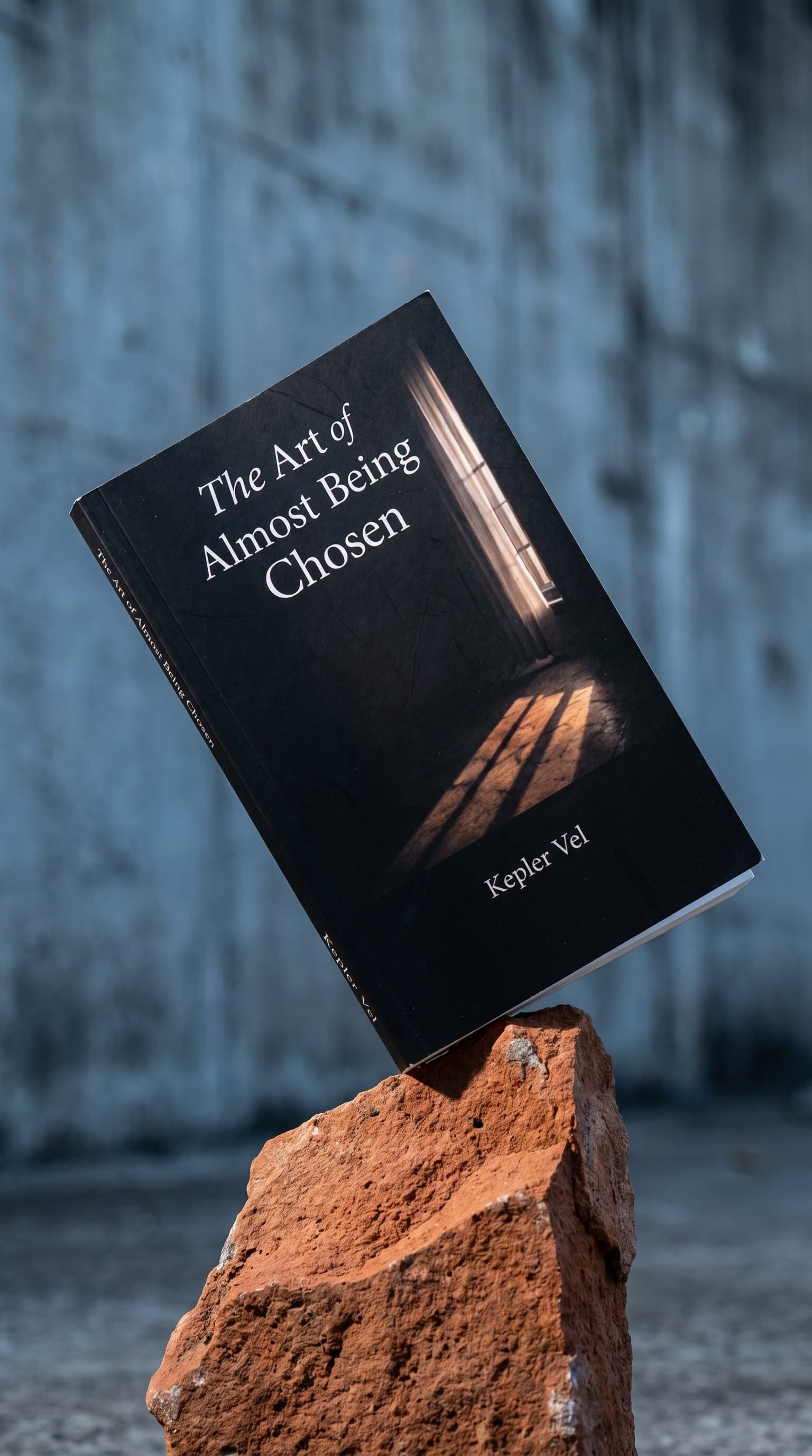The Art of Almost Being Chosen — striking editorial cover photo